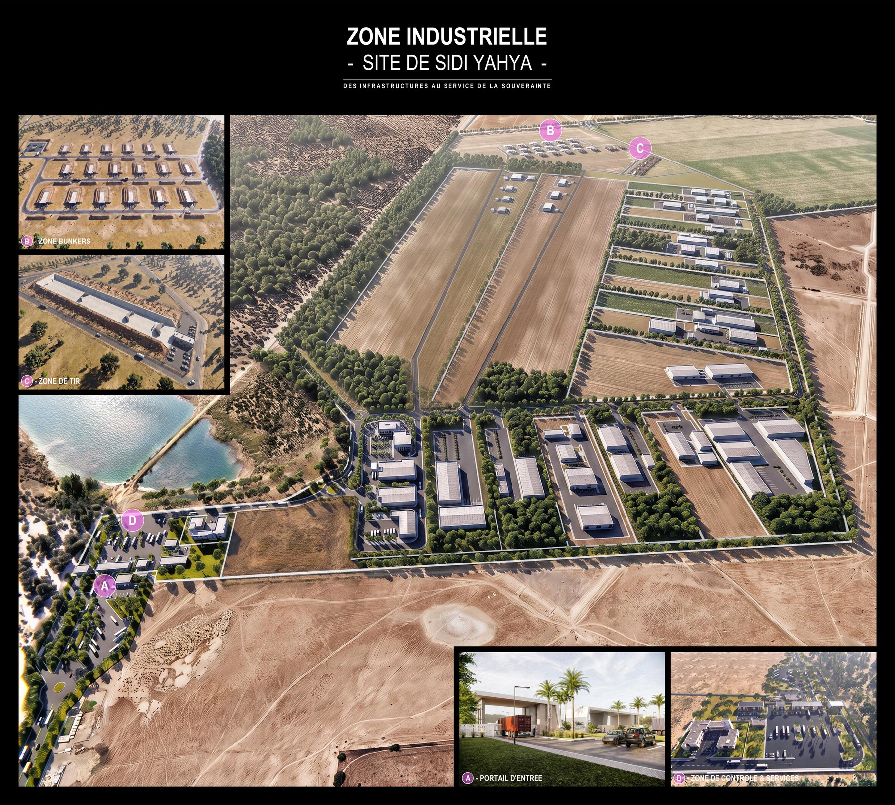 Zone industrielle de Sidi Yahya — vue d'ensemble et infrastructures projetées